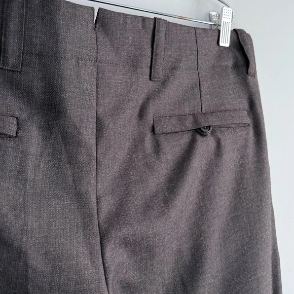 NWT Ferragamo Men’s Pleated Wool Trousers Toni Ganache Brown 52 IT US 36 Pants